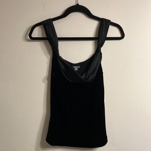 Ann Taylor lined Black velour Size 6 dressy tank